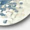 Designart - Geometric Blue Spots - Geometric Metal Circle Wall Art